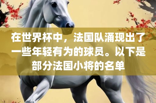 在世界杯中，法国队涌现出了一些年轻有为的球员。以下是部分法国小将的名单