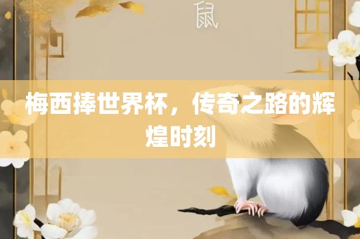 梅西捧世界杯，传奇之路的辉煌时刻