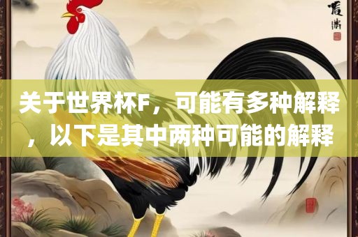 关于世界杯F，可能有多种解释，以下是其中两种可能的解释