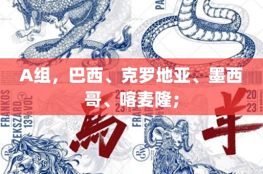 A组，巴西、克罗地亚、墨西哥、喀麦隆；
