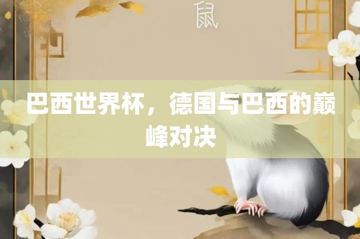 巴西世界杯，德国与巴西的巅峰对决