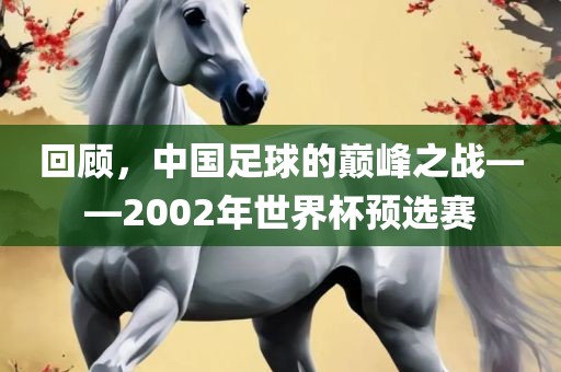 回顾，中国足球的巅峰之战——2002年世界杯预选赛