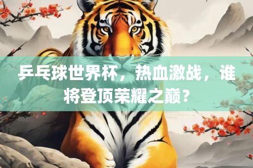 乒乓球世界杯，热血激战，谁将登顶荣耀之巅？