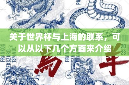 关于世界杯与上海的联系，可以从以下几个方面来介绍