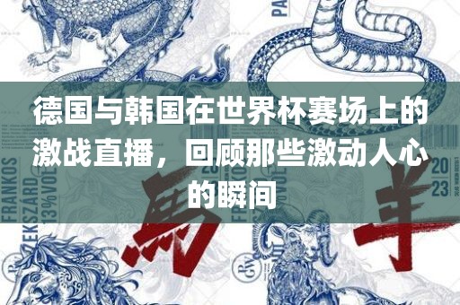 德国与韩国在世界杯赛场上的激战直播，回顾那些激动人心的瞬间