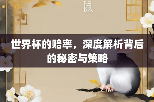 世界杯的赔率，深度解析背后的秘密与策略