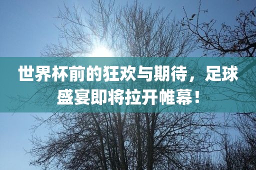 世界杯前的狂欢与期待，足球盛宴即将拉开帷幕！