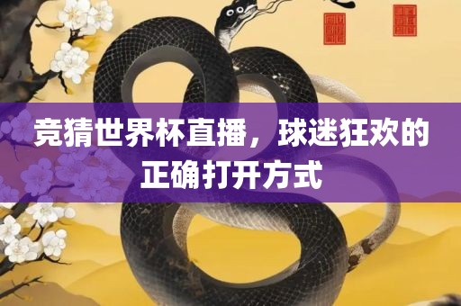 竞猜世界杯直播，球迷狂欢的正确打开方式