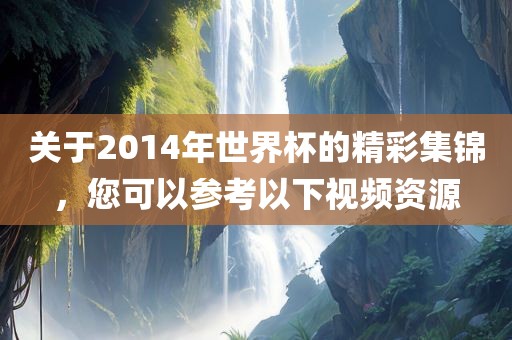 关于2014年世界杯的精彩集锦，您可以参考以下视频资源