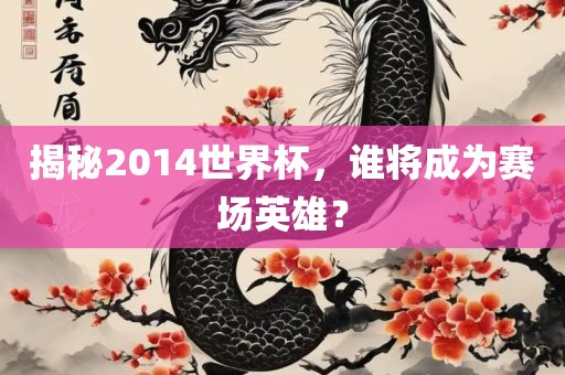 揭秘2014世界杯，谁将成为赛场英雄？