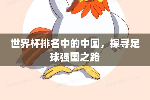 世界杯排名中的中国，探寻足球强国之路