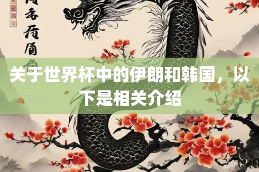 关于世界杯中的伊朗和韩国，以下是相关介绍