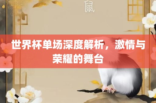 世界杯单场深度解析，激情与荣耀的舞台
