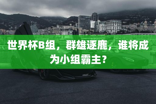 世界杯B组，群雄逐鹿，谁将成为小组霸主？