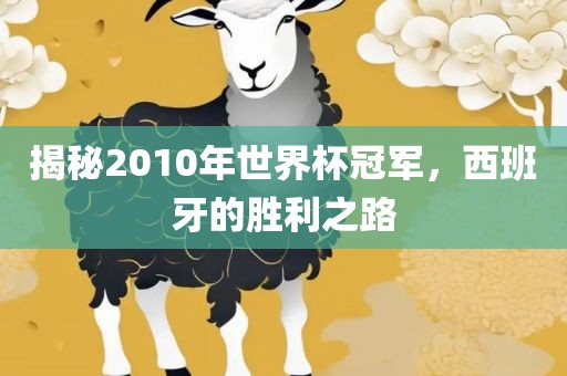 揭秘2010年世界杯冠军，西班牙的胜利之路