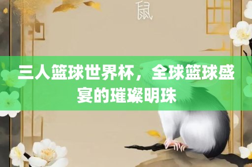 三人篮球世界杯，全球篮球盛宴的璀璨明珠