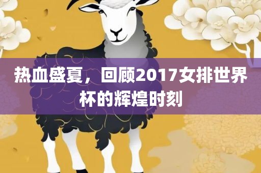 热血盛夏，回顾2017女排世界杯的辉煌时刻