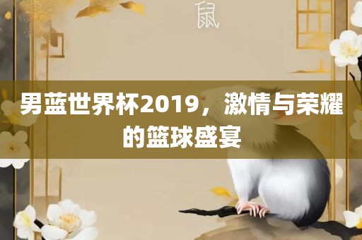 男蓝世界杯2019，激情与荣耀的篮球盛宴